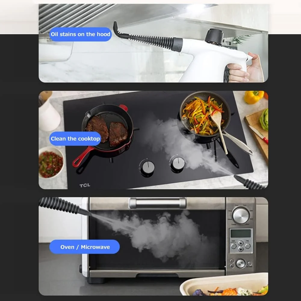 بخارشوی دستی کوچک، پاک کننده قوی آلودگی و بو، دمای بالا، مناسب برای نظافت روزانه منزل و آشپزخانه بخارشوی دستی کوچک، پاک کننده قوی آلودگی و بو، دمای بالا، مناسب برای نظافت روزانه منزل و آشپزخانه