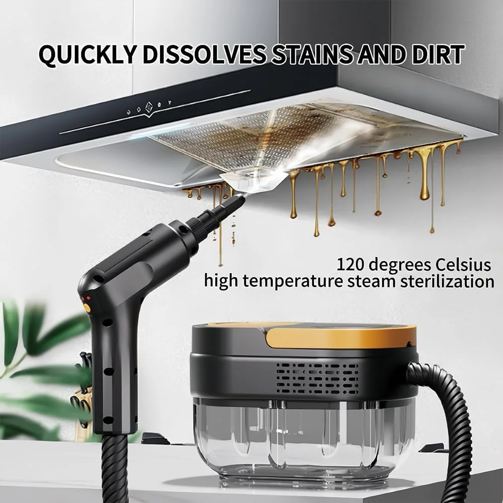 بخارشوی دستی، دسته قابل تنظیم 3 حالته، بخارشوی قابل حمل برای منزل، خودرو، آشپزخانه، مبلمان، کف، دیوار، حمام، تمیز کردن پنجره، مخزن 1.6 لیتری، به همراه 9 قطعه لوازم جانبی (زرد) بخارشوی دستی، دسته قابل تنظیم 3 حالته، بخارشوی قابل حمل برای منزل، خودرو، آشپزخانه، مبلمان، کف، دیوار، حمام، تمیز کردن پنجره، مخزن 1.6 لیتری، به همراه 9 قطعه لوازم جانبی (زرد)