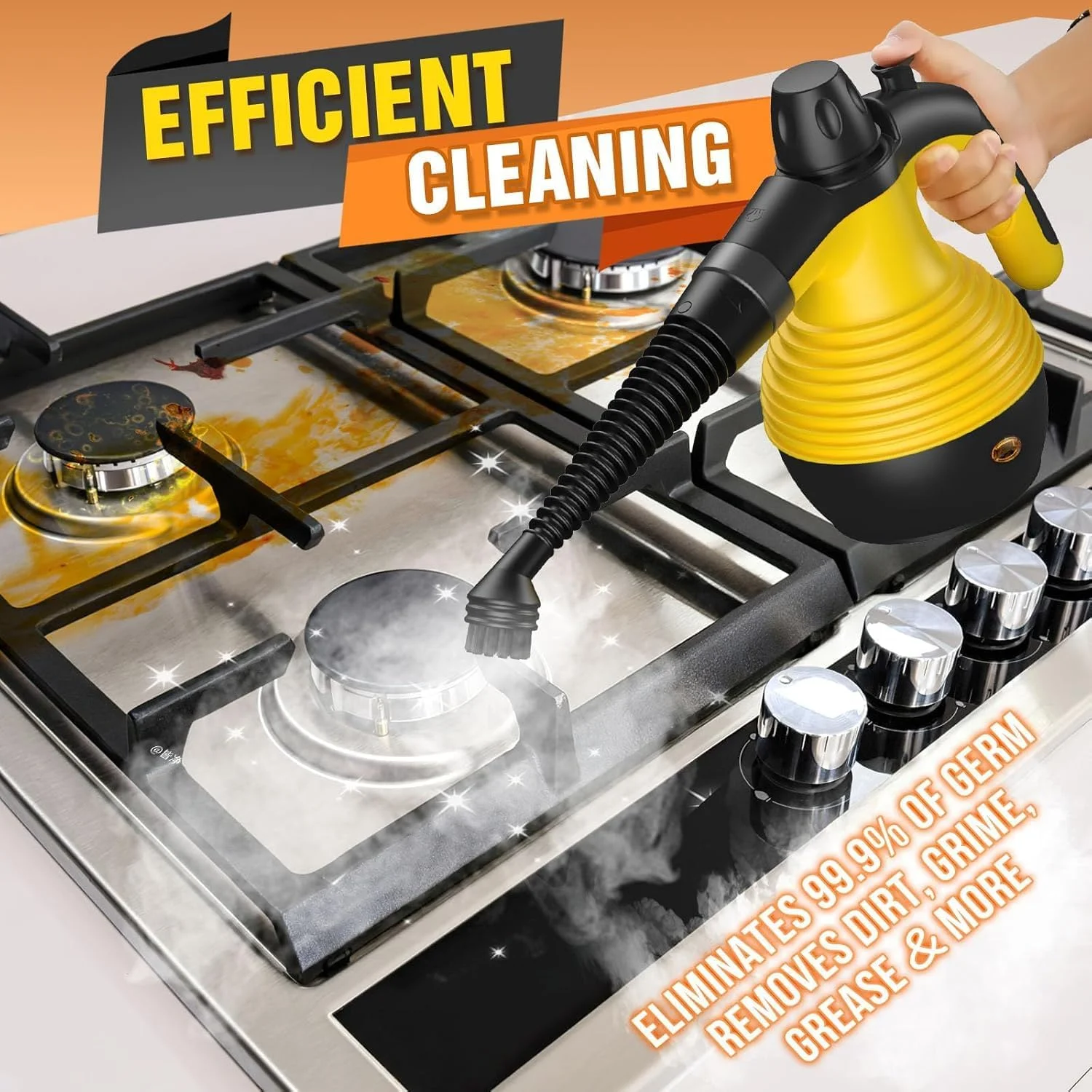 بخارشوی دستی HELEE با 9 قطعه لوازم جانبی، بخارشوی چند منظوره با قفل ایمنی، برس، شیشه پاک کن، مناسب برای خودرو، آشپزخانه، مبلمان، کاشی، 350 میلی لیتر، سیم برق 3 متری بخارشوی دستی HELEE با 9 قطعه لوازم جانبی، بخارشوی چند منظوره با قفل ایمنی، برس، شیشه پاک کن، مناسب برای خودرو، آشپزخانه، مبلمان، کاشی، 350 میلی لیتر، سیم برق 3 متری