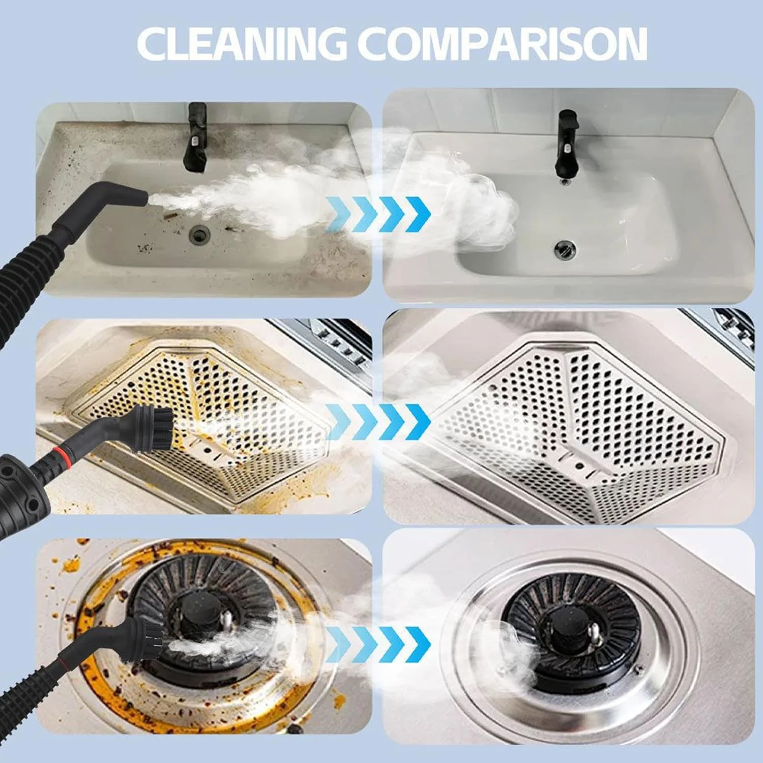 دستگاه بخارشوی | بخارشوی دستی خانگی | دستگاه برقی با 12 ابزار جانبی برای مبلمان، کف، محل نگهداری حیوانات خانگی، لباس، کاشی، فرش، دیتیلینگ خودرو، پارچه و مبل دستگاه بخارشوی | بخارشوی دستی خانگی | دستگاه برقی با 12 ابزار جانبی برای مبلمان، کف، محل نگهداری حیوانات خانگی، لباس، کاشی، فرش، دیتیلینگ خودرو، پارچه و مبل