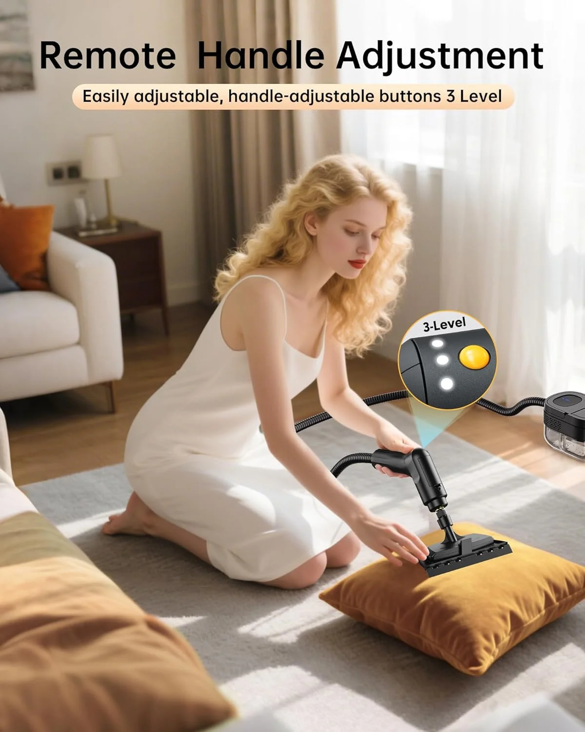 بخارشوی دستی، بخارشو 2500 واتی برای تمیزکاری، مخزن بزرگ 1.6 لیتری، بخارشوی دمایی برای خانه، ماشین، آشپزخانه، کمپینگ بخارشوی دستی، بخارشو 2500 واتی برای تمیزکاری، مخزن بزرگ 1.6 لیتری، بخارشوی دمایی برای خانه، ماشین، آشپزخانه، کمپینگ