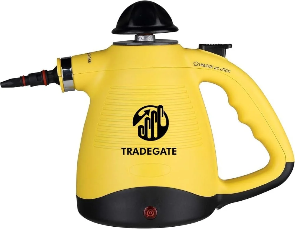 دستگاه بخار شوی دستی، فشار و دمای بالا، دستگاه تمیز کننده قابل حمل آشپزخانه به همراه متعلقات، زرد دستگاه بخار شوی دستی، فشار و دمای بالا، دستگاه تمیز کننده قابل حمل آشپزخانه به همراه متعلقات، زرد