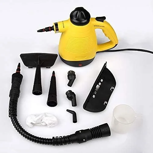 دستگاه بخار شوی دستی، فشار و دمای بالا، دستگاه تمیز کننده قابل حمل آشپزخانه به همراه متعلقات، زرد دستگاه بخار شوی دستی، فشار و دمای بالا، دستگاه تمیز کننده قابل حمل آشپزخانه به همراه متعلقات، زرد