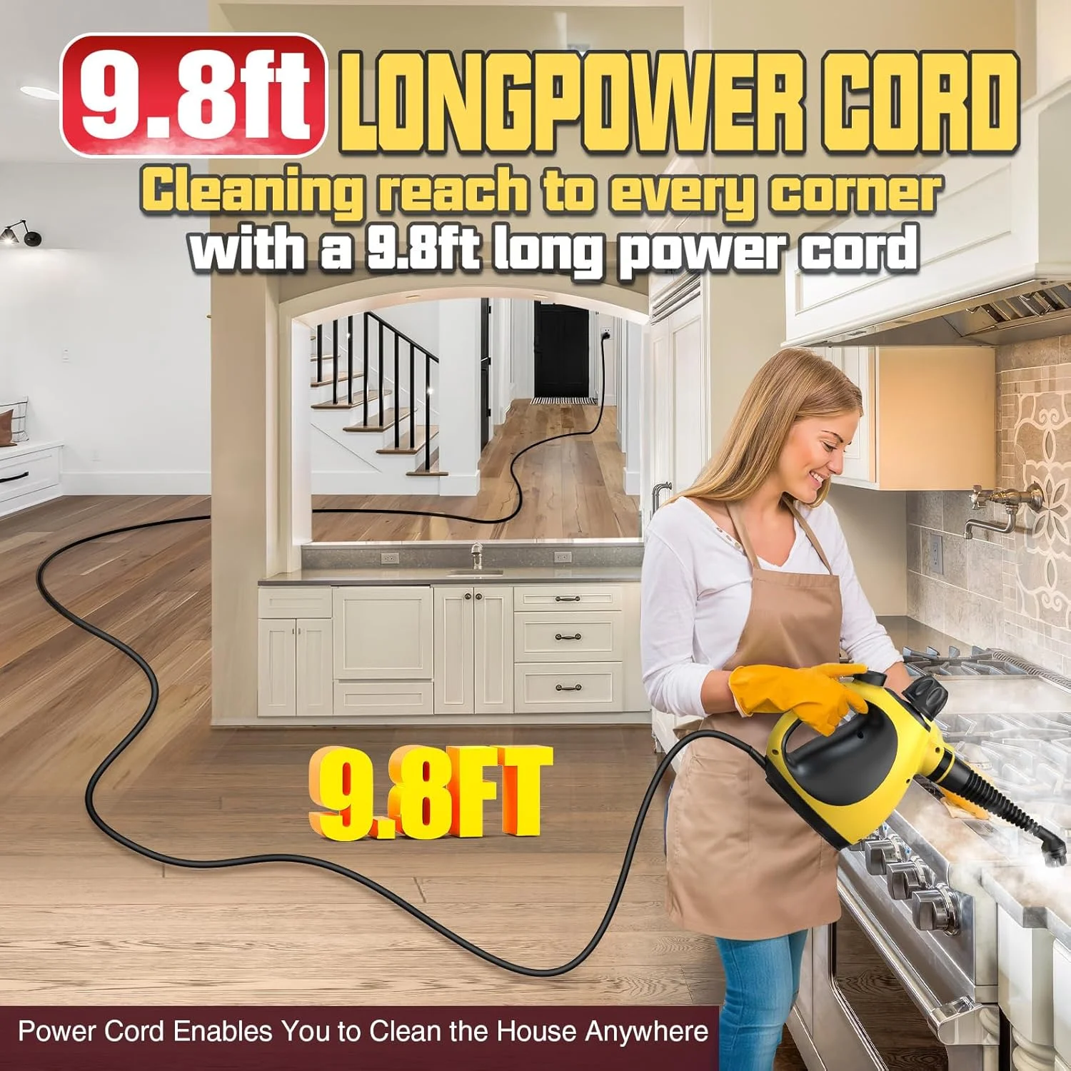 بخارشوی دستی تحت فشار با مجموعه لوازم جانبی 11 تکه، بخارشوی چند منظوره برای تمیز کردن بخارشوی دستی تحت فشار با مجموعه لوازم جانبی 11 تکه، بخارشوی چند منظوره برای تمیز کردن