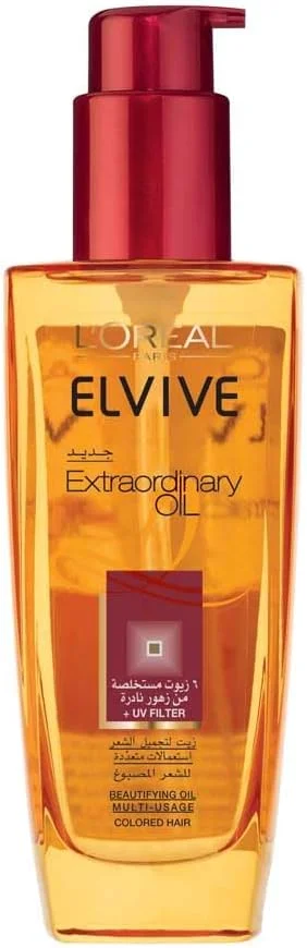روغن مو لورآل پاریس Elvive Extraordinary Oil مخصوص موهای رنگ شده ۱۰۰ میلی لیتر - بسته بندی ممکن است متفاوت باشد