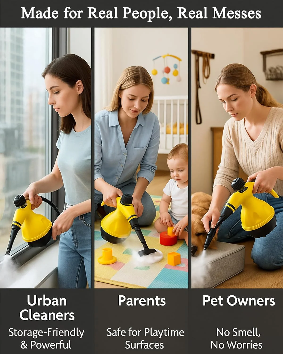 بخارشوی دستی 1500 واتی با فشار بالا، بخارشوی قابل حمل برای آشپزخانه منزل، حمام، مبل، فرش، کف، گرم شدن سریع، بدون مواد شیمیایی، چند منظوره با 10 لوازم جانبی، ابزار ایمن برای حیوانات خانگی بخارشوی دستی 1500 واتی با فشار بالا، بخارشوی قابل حمل برای آشپزخانه منزل، حمام، مبل، فرش، کف، گرم شدن سریع، بدون مواد شیمیایی، چند منظوره با 10 لوازم جانبی، ابزار ایمن برای حیوانات خانگی