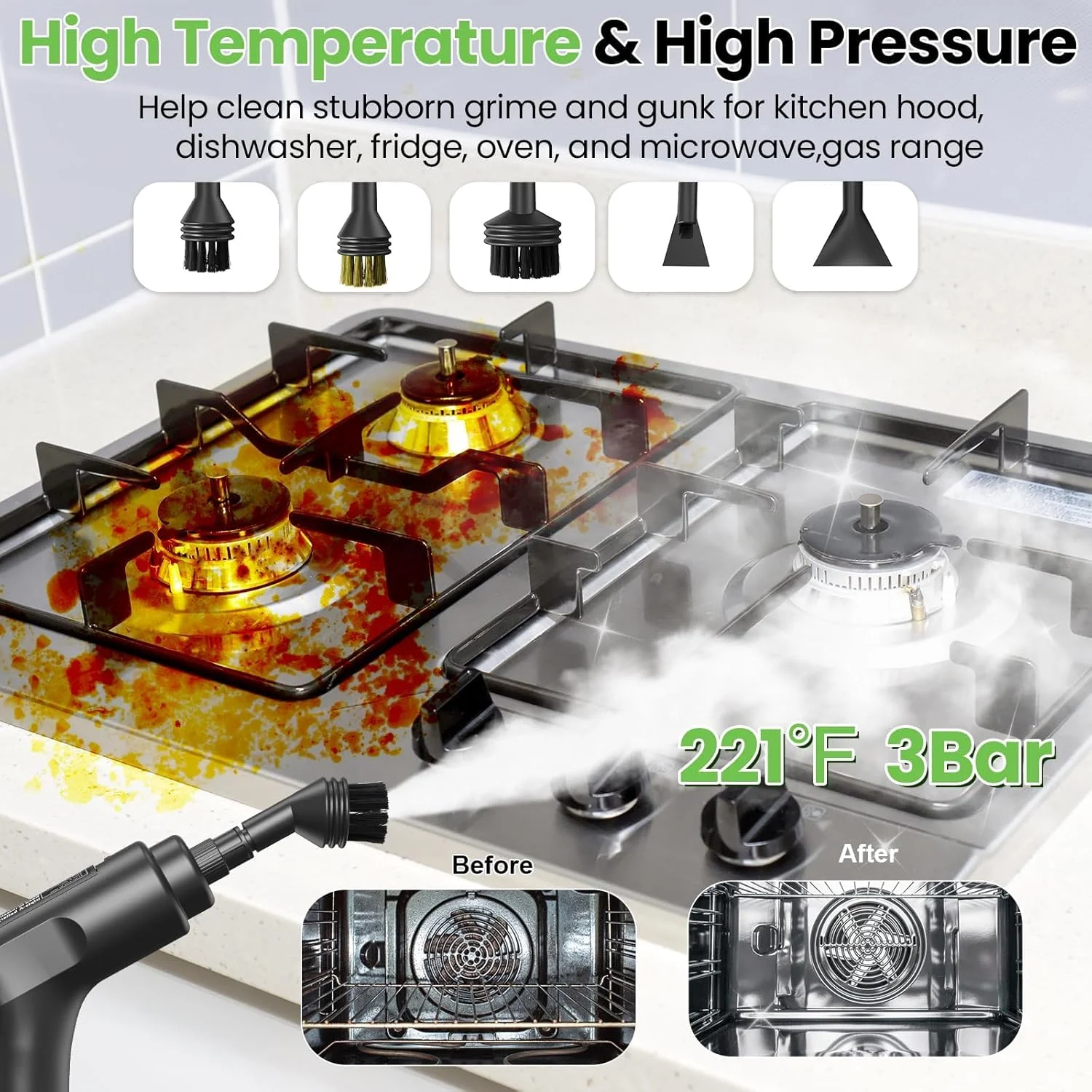 بخارشوی دستی گویپین برای منزل، بخارشوی فشار قوی 2500 واتی برای دیتیلینگ خودرو، 3 سطح بخار، مخزن 1600 میلی لیتری، بخارشوی حرارتی بالا برای مبل، مبلمان، آشپزخانه، حمام، کف بخارشوی دستی گویپین برای منزل، بخارشوی فشار قوی 2500 واتی برای دیتیلینگ خودرو، 3 سطح بخار، مخزن 1600 میلی لیتری، بخارشوی حرارتی بالا برای مبل، مبلمان، آشپزخانه، حمام، کف