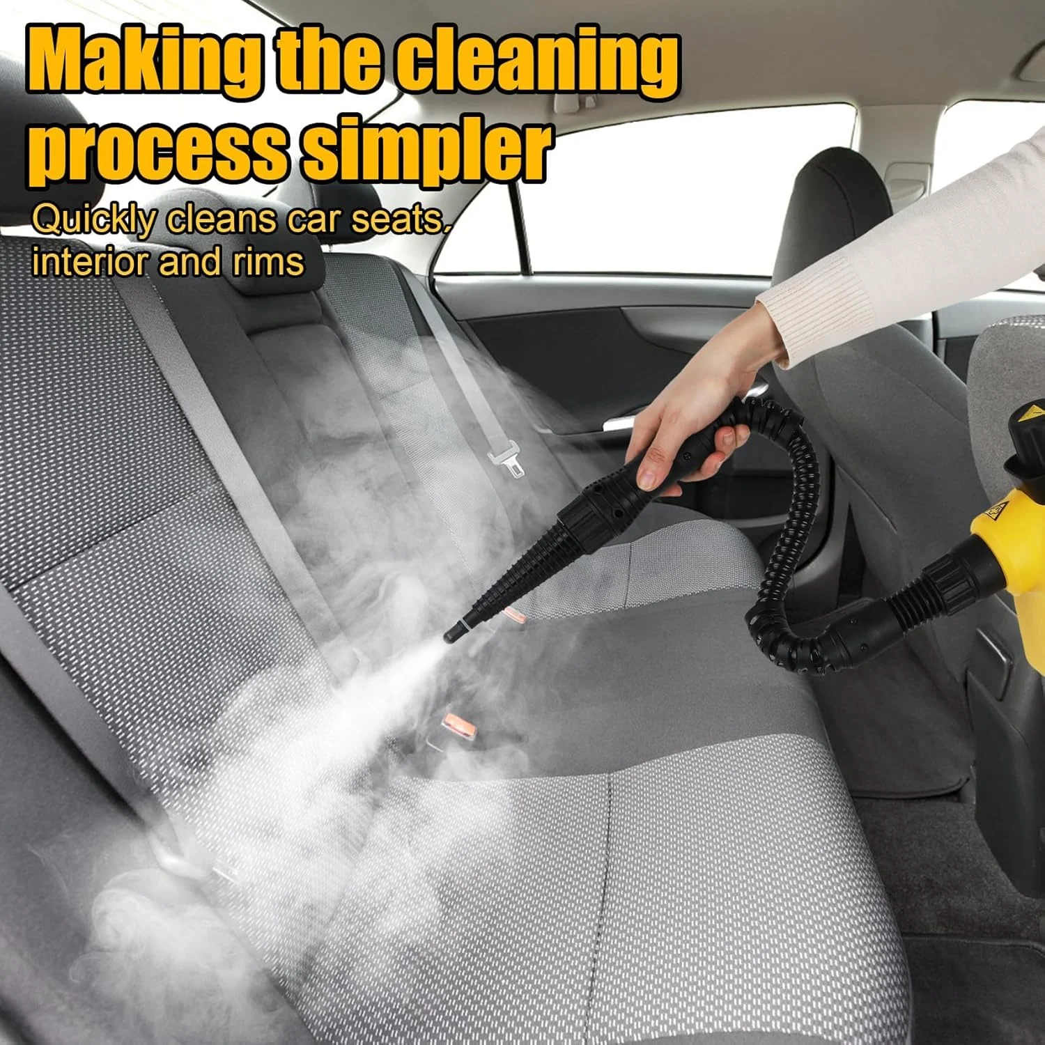 بخارشوی دستی خانگی با 9 لوازم جانبی، سیم برق 3.5 متری، قفل ایمنی، بخارشوی چند منظوره برای کف، خودرو، اثاثه یا لوازم داخلی، درزگیر، مخزن آب 350 میلی لیتری بخارشوی دستی خانگی با 9 لوازم جانبی، سیم برق 3.5 متری، قفل ایمنی، بخارشوی چند منظوره برای کف، خودرو، اثاثه یا لوازم داخلی، درزگیر، مخزن آب 350 میلی لیتری