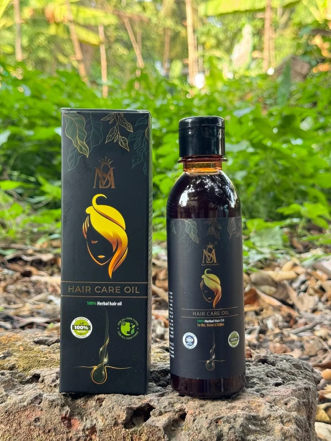 روغن مراقبت از موی طبیعی ام اس 250 میلی لیتر، 100% گیاهی، برای رشد مو و ضد شوره، برای مردان، زنان و کودکان، نتیجه سریع