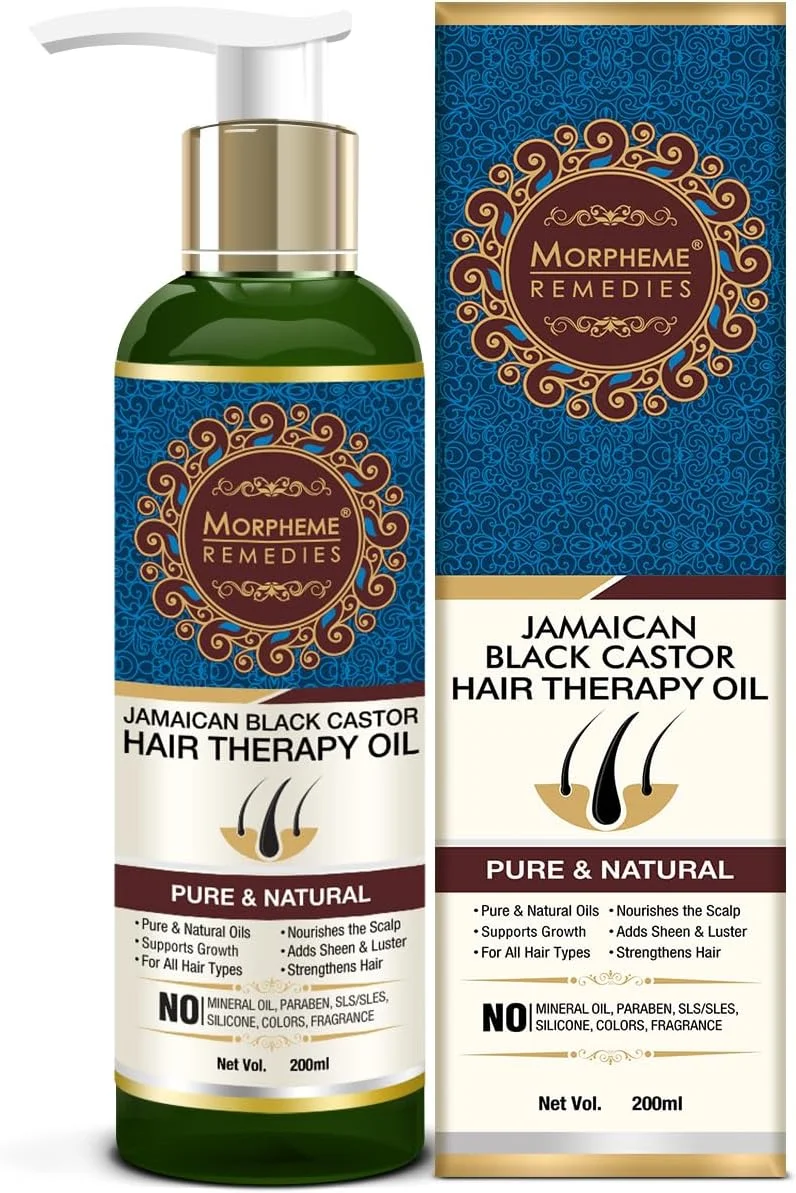 روغن تقویت کننده مو کرچک سیاه Morpheme Remedies - محرک رشد مو - کنترل ریزش مو - بدون روغن معدنی و سیلیکون - 200 میلی لیتر