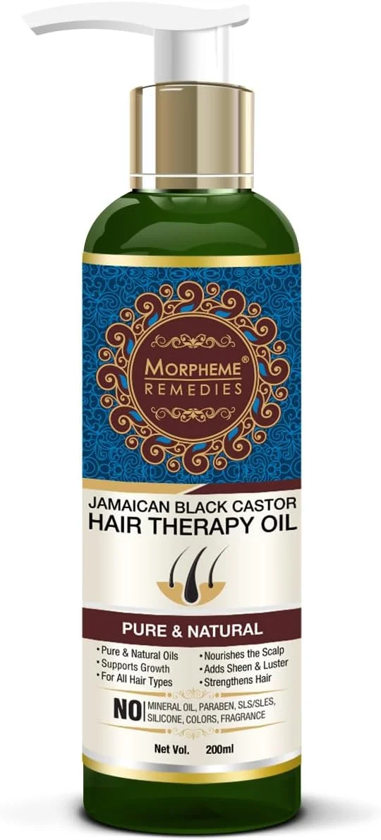 روغن تقویت کننده مو کرچک سیاه Morpheme Remedies - محرک رشد مو - کنترل ریزش مو - بدون روغن معدنی و سیلیکون - 200 میلی لیتر