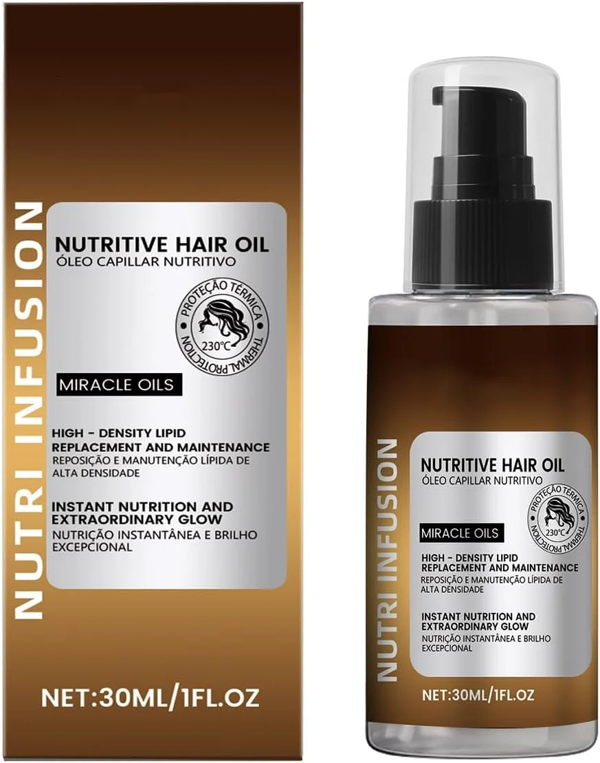 روغن مو برای موهای آسیب دیده - آبرسان، روغن نهایی ضد وز - تغذیه عمیق، محافظت در برابر حرارت و درخشش را فراهم می کند