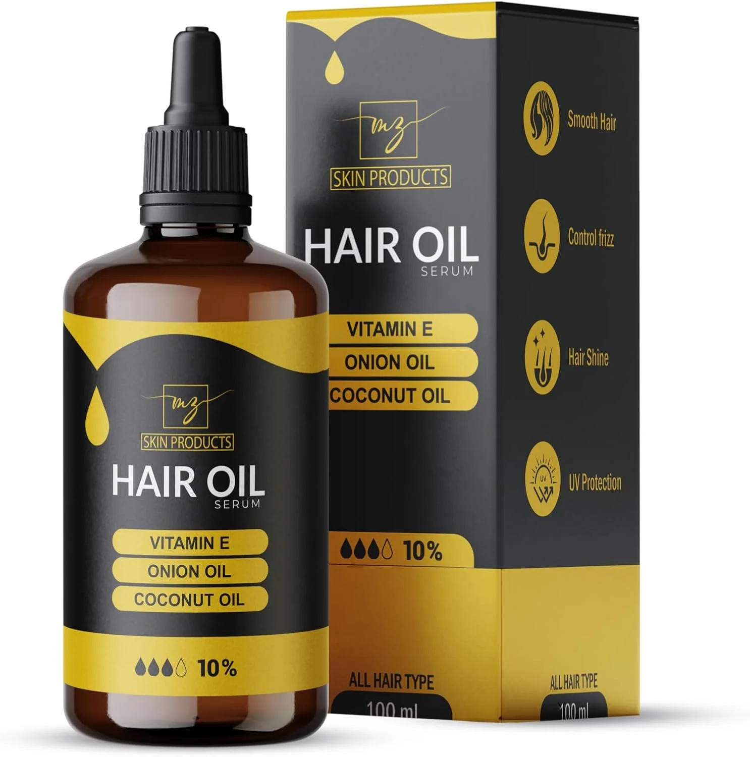 سرم روغن مو برای پوست سر برای زنان و مردان - ۱۰۰ میلی لیتر | غنی شده با روغن بادام، جوجوبا، کرچک، نارگیل و ویتامین ای | از بین برنده وز مو | مراقبت از موخوره | استفاده منظم برای موهای زیرپوستی