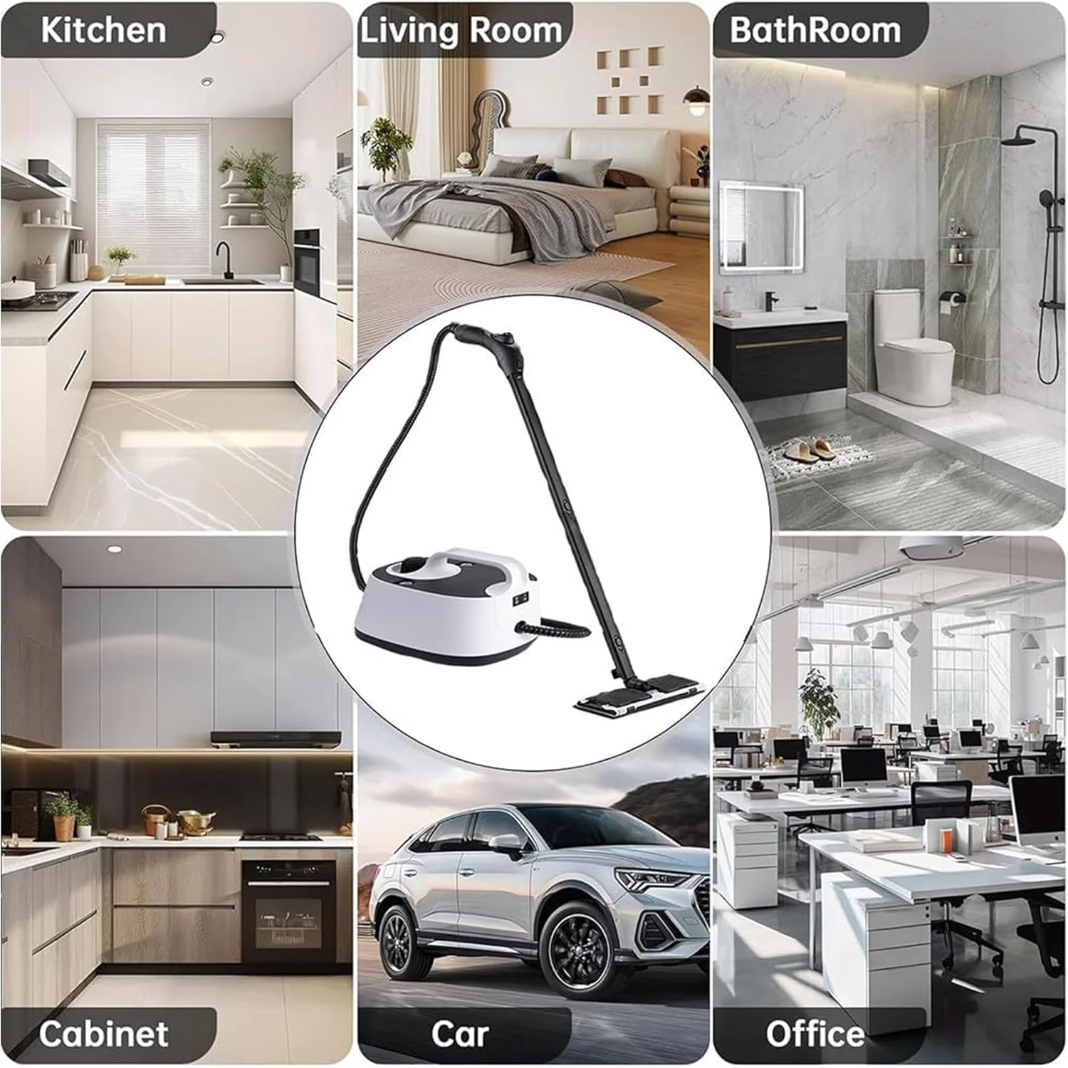 دستگاه تمیز کننده بخار با دمای بالا - تمیز کننده بخار خانگی 2000 وات با مخزن 1.6 لیتری، 50 دقیقه زمان کارکرد، برای چربی آشپزخانه، کف، شیشه، فرش و موارد دیگر دستگاه تمیز کننده بخار با دمای بالا - تمیز کننده بخار خانگی 2000 وات با مخزن 1.6 لیتری، 50 دقیقه زمان کارکرد، برای چربی آشپزخانه، کف، شیشه، فرش و موارد دیگر