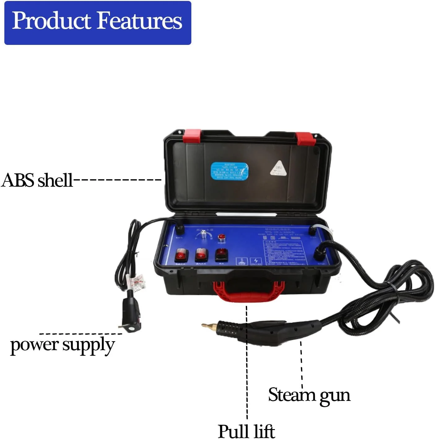 بخارشوی پرفشار چند منظوره، قابل حمل، تمیز کننده با دمای بالا برای هود، خودرو، سرویس بهداشتی، #1700w (#1700w) بخارشوی پرفشار چند منظوره، قابل حمل، تمیز کننده با دمای بالا برای هود، خودرو، سرویس بهداشتی، #1700w (#1700w)