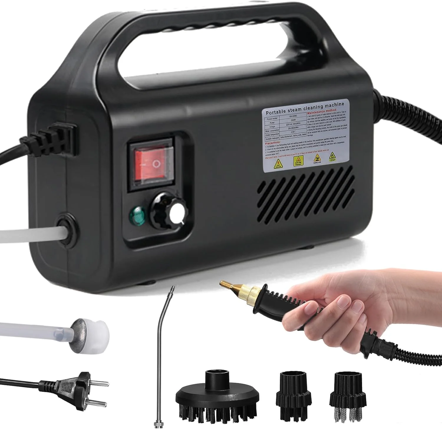 دستگاه تمیز کننده بخار فشار قوی چند منظوره خانگی Irovami برای تمیز کردن کولر، ماشین، کاشی آشپزخانه و کف دستگاه تمیز کننده بخار فشار قوی چند منظوره خانگی Irovami برای تمیز کردن کولر، ماشین، کاشی آشپزخانه و کف