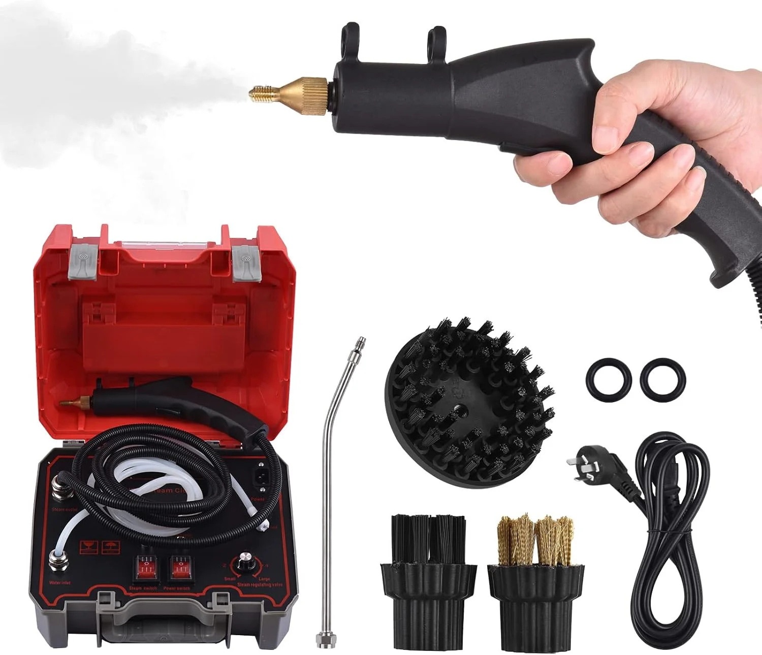 دستگاه بخارشوی پرتابل 3200 واتی با فشار بالا، مناسب برای تمیز کردن آشپزخانه، اتاق نشیمن، حمام و خودرو دستگاه بخارشوی پرتابل 3200 واتی با فشار بالا، مناسب برای تمیز کردن آشپزخانه، اتاق نشیمن، حمام و خودرو