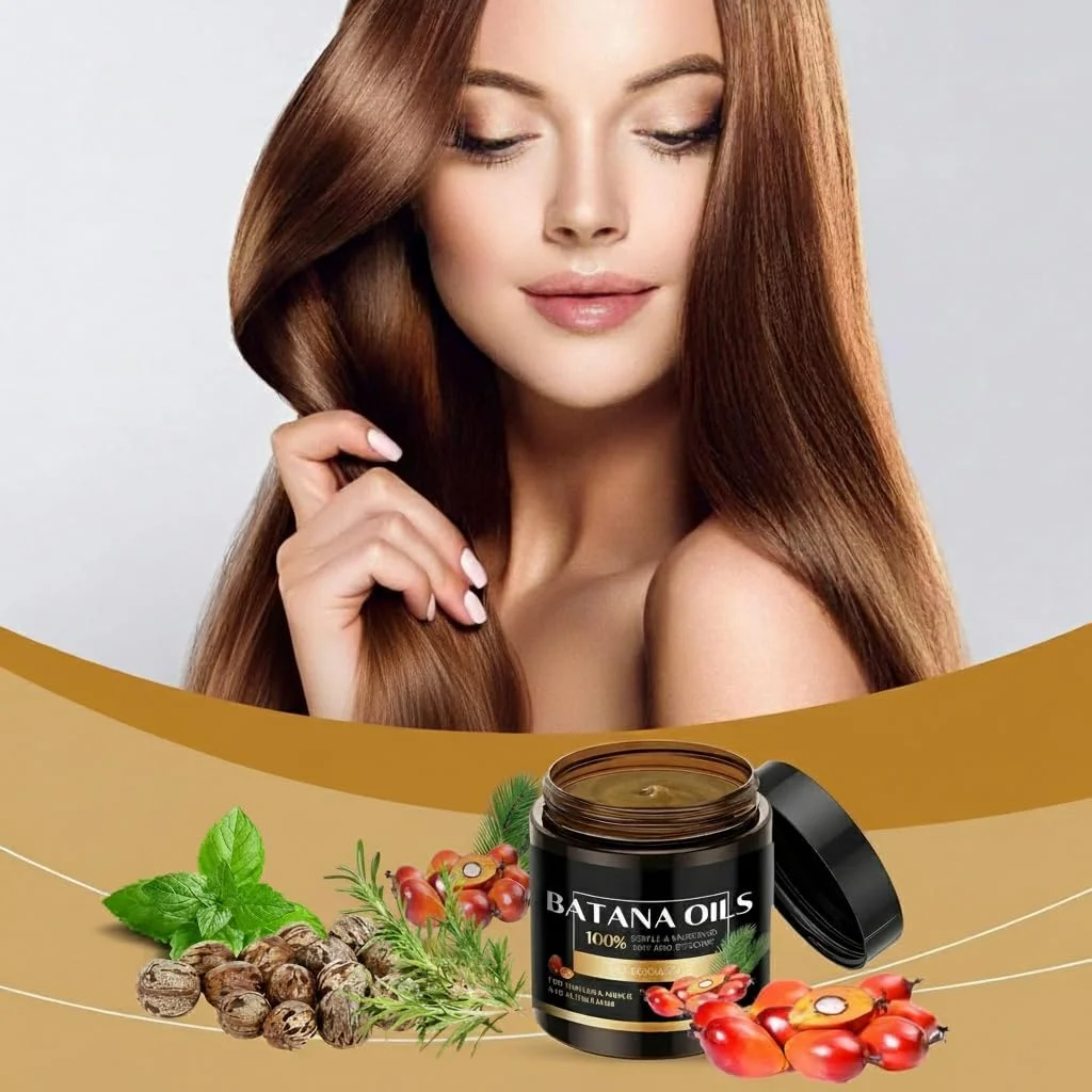 روغن باتانا نرم کننده طبیعی مو، ترمیم کننده موهای آسیب دیده، افزایش ضخامت مو برای آقایان و بانوان، 120 گرم