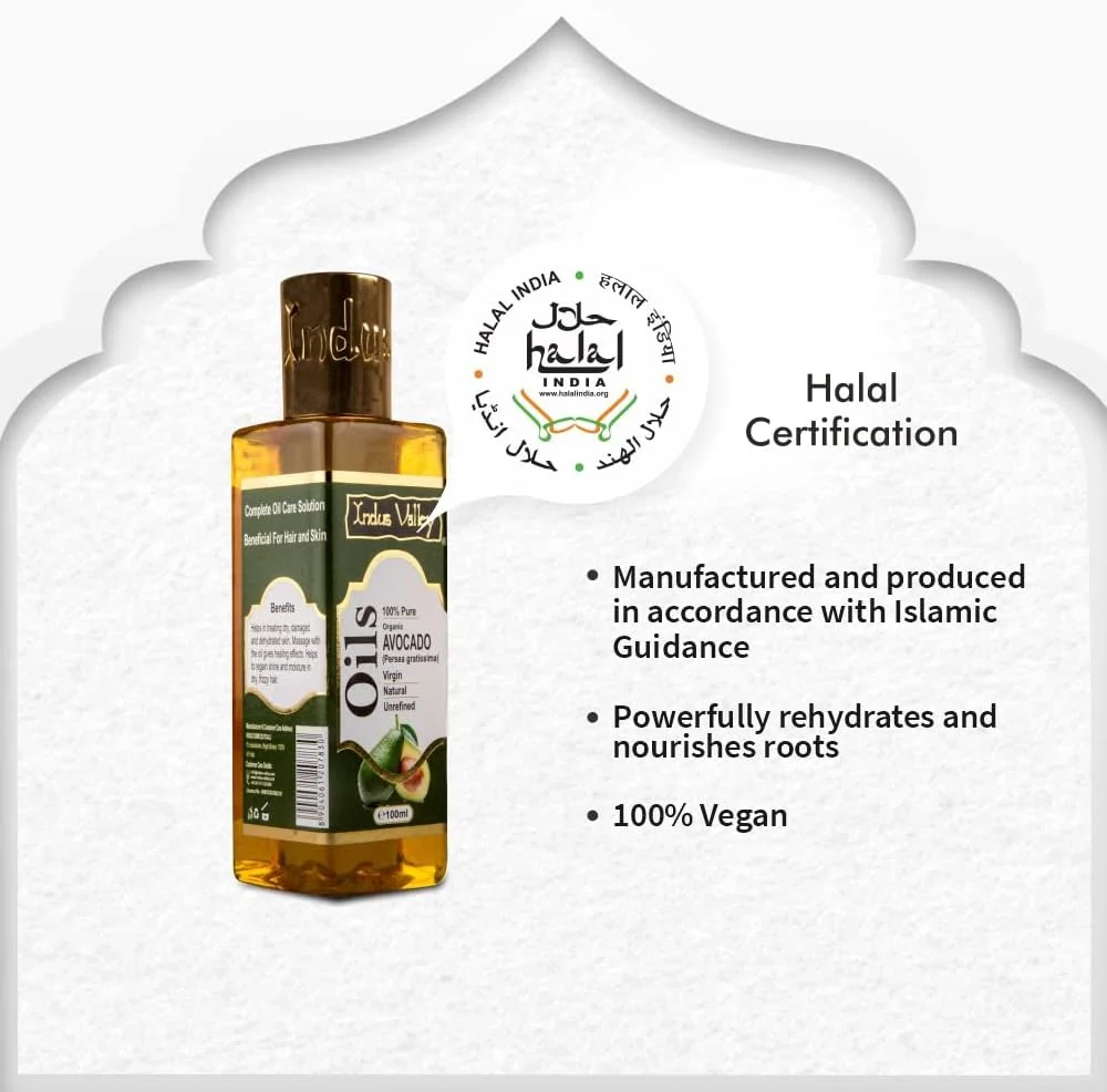 روغن آووکادو طبیعی دره ایندوس، مناسب برای پوست درخشان و درمان مو، 100 میلی لیتر