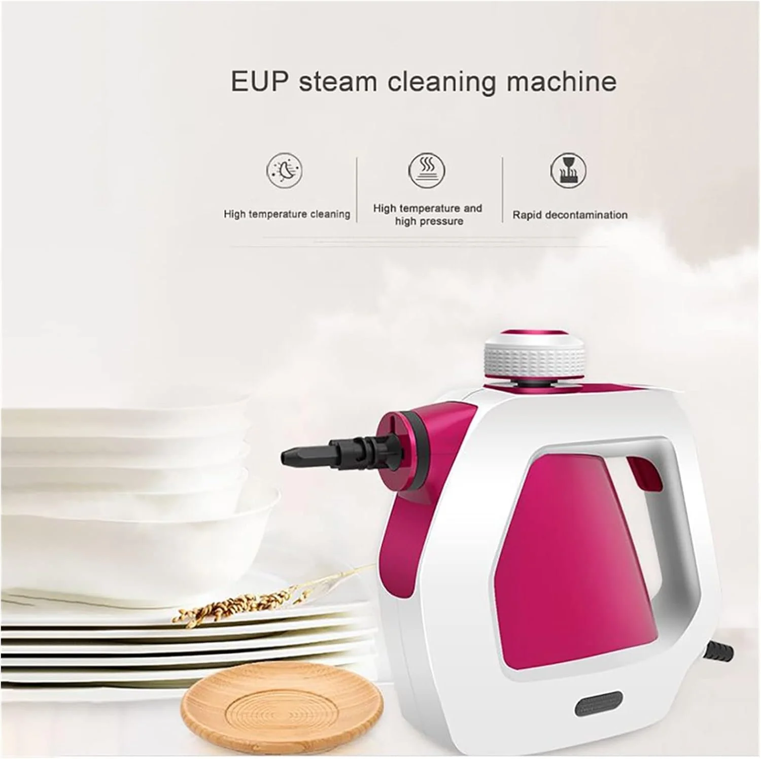 دستگاه بخارشوی چند منظوره 900 وات با فشار و دمای بالا، تجهیزات تمیز کننده بخار خشک، بخارشوی دستی با متعلقات