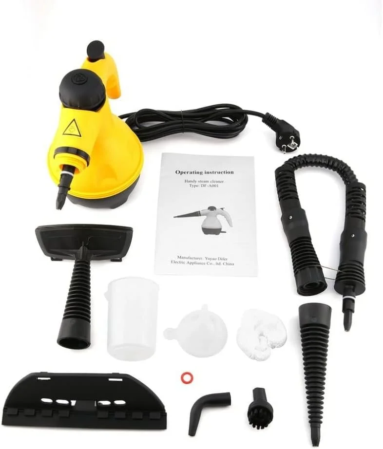 بخارشوی برقی JHQWIDD، بخارشوی دستی قابل حمل با لوازم جانبی، ابزار برس آشپزخانه، دستگاه تمیز کننده بخار اتاق خانه و دفتر، استفاده چند منظوره برای کل خانه