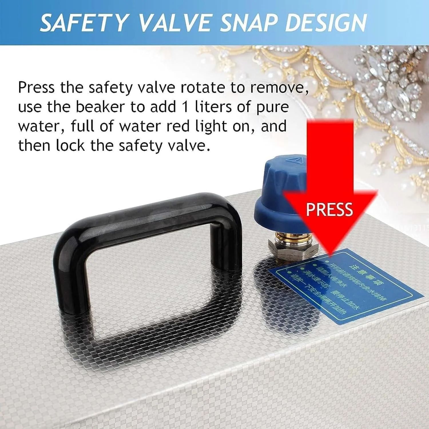 دستگاه بخارشوی حرفه ای جواهرات JUMEIYP، واشر 2 لیتری، دستگاه بخار طلا و نقره 1300 واتی، تجهیزات زرگری دستگاه بخارشوی حرفه ای جواهرات JUMEIYP، واشر 2 لیتری، دستگاه بخار طلا و نقره 1300 واتی، تجهیزات زرگری