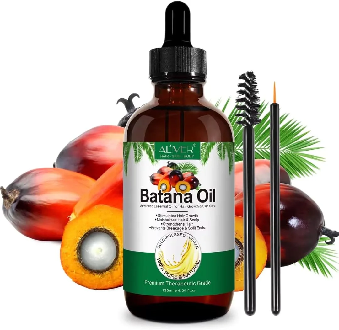 روغن باتانا ۱۲۰ میلی‌لیتری NIKITA.VIVI برای رشد مو، روغن باتانای ۱۰۰٪ طبیعی و پرس سرد برای رشد مو و مراقبت از پوست، روغن‌های ضروری پیشرفته باتاناس مرطوب‌کننده و تقویت‌کننده پوست سر، روغن‌های خام باتاناس