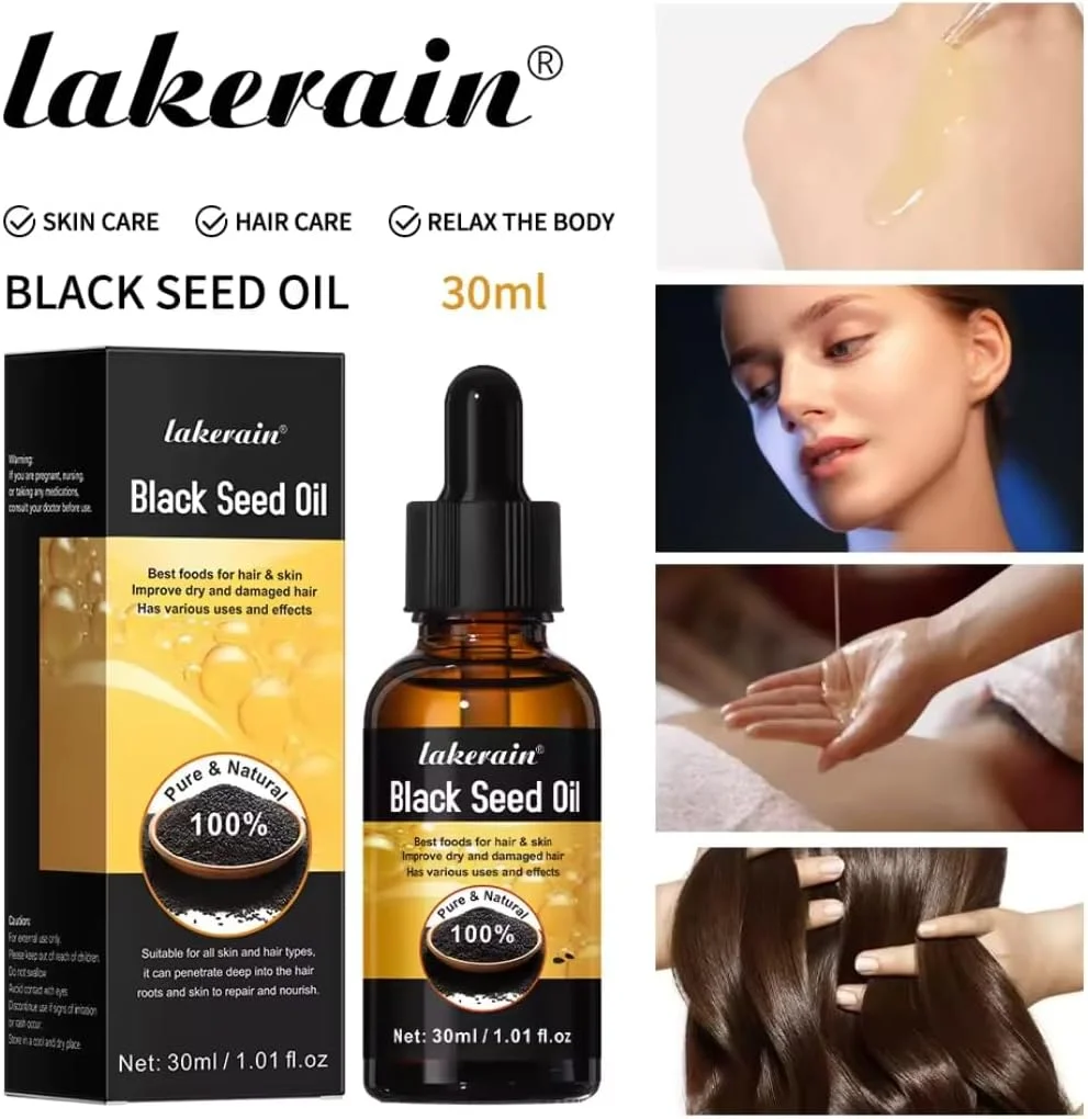 روغن دانه سیاه نیکیتا ویوی (30 میلی لیتر) | روغن دانه سیاه ارگانیک 100% خالص و طبیعی برای رشد مو و مراقبت از پوست | مرطوب کننده مو و پوست | ترمیم موهای خشک و آسیب دیده | تقویت کننده مو