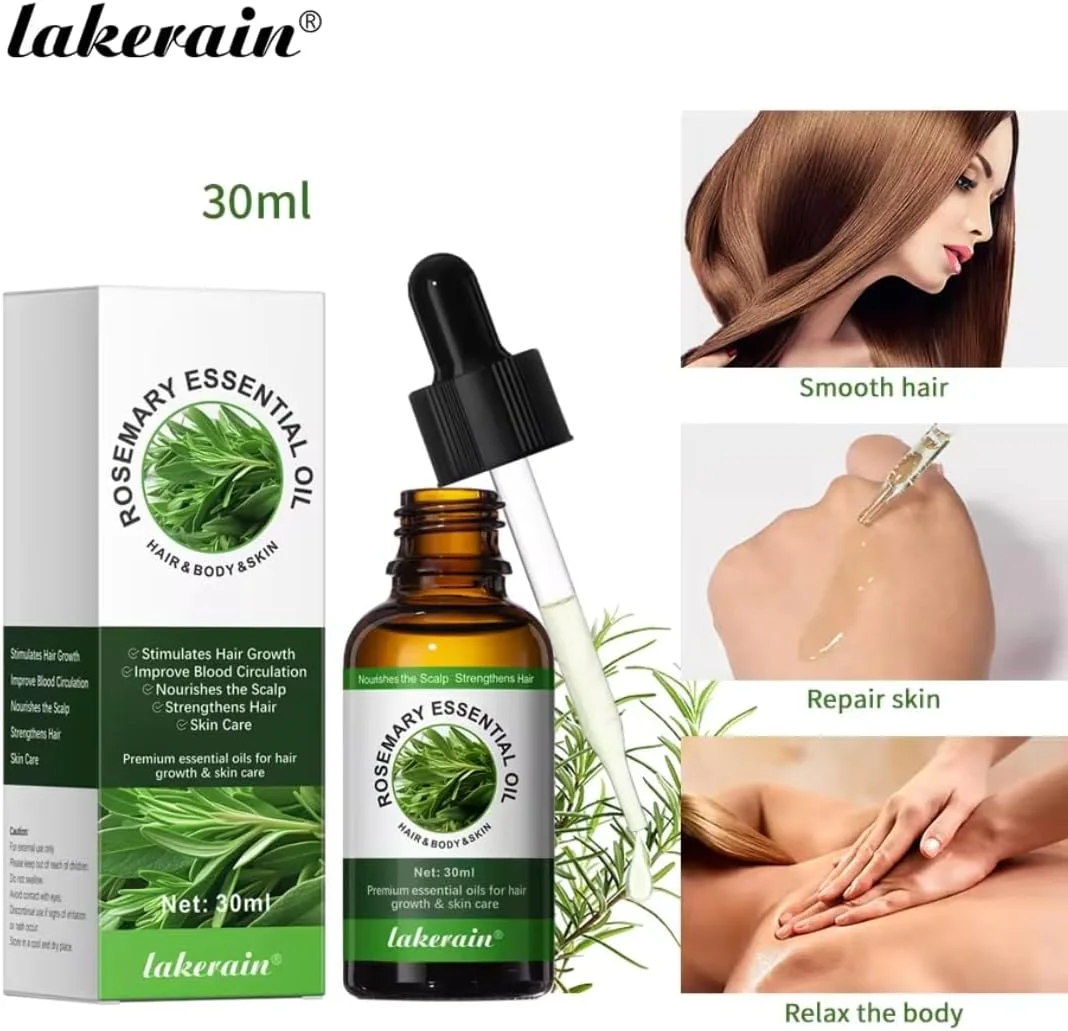 NIKITA.VIVI - Rosemary Essential Oil 30ml | Rosemary Oil for Hair Growth Serum | 100% Pure Natural & Organic Rosemary Oil for Dry Damaged Hair | Hair Growth Scalp Oil | Hair Loss Treatment Serum Oil