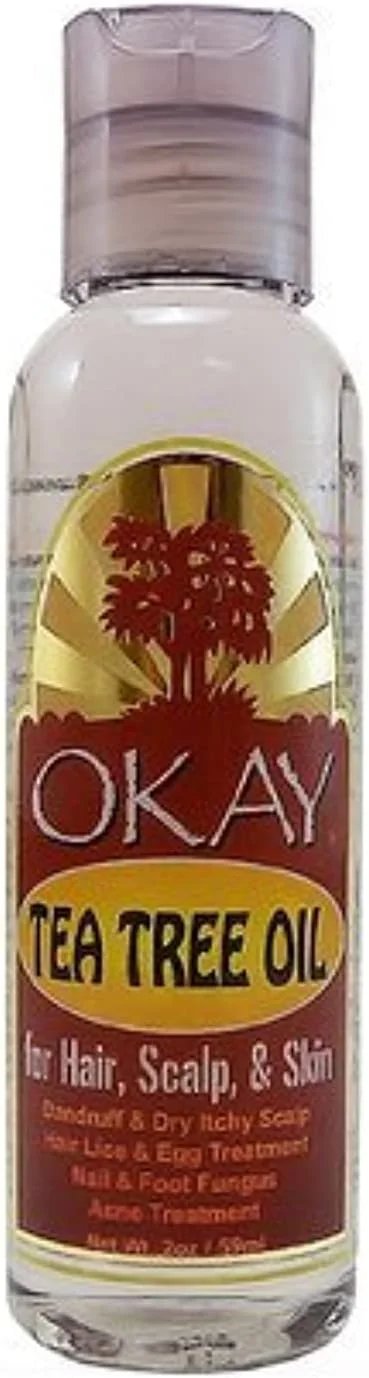 Okay Pure Naturals Blended Tea Tree Oil | 59ml | Prevents Dandruff & Itchy Scalp | Keeps Skin Looking Healthy | Multi-Purpose Skin & Scalp Treatment
