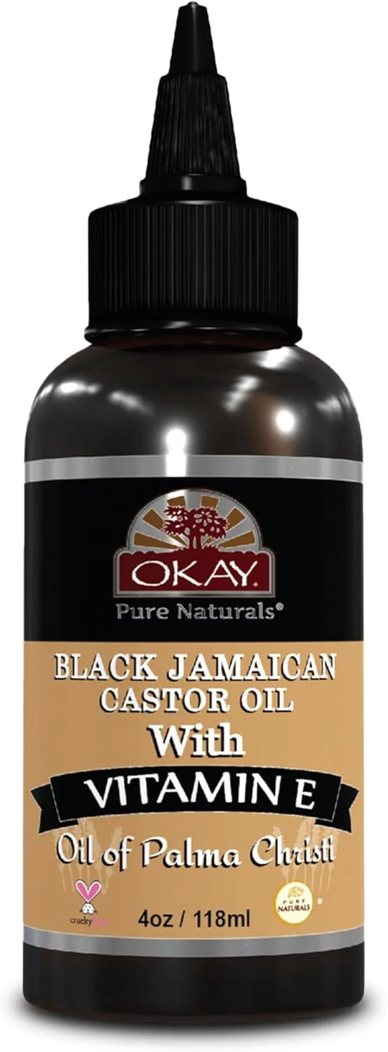روغن کرچک سیاه جامائیکایی خالص اوکی نچرالز | 118 میلی لیتر | روغن پالما کریستی | مغذی، تقویت کننده و محرک رشد مو | فرمول سنتی 100% خالص