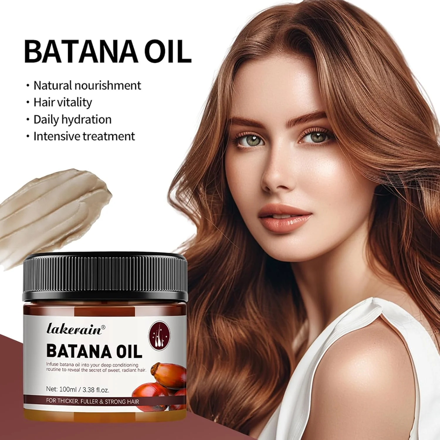 روغن باتانا خام برای مو، روغن باتانا ۱۰۰٪ خالص برای رشد مو، روغن باتانا ارگانیک طبیعی و پرس سرد، جلوگیری از ریزش مو و افزایش تراکم مو در مردان و زنان