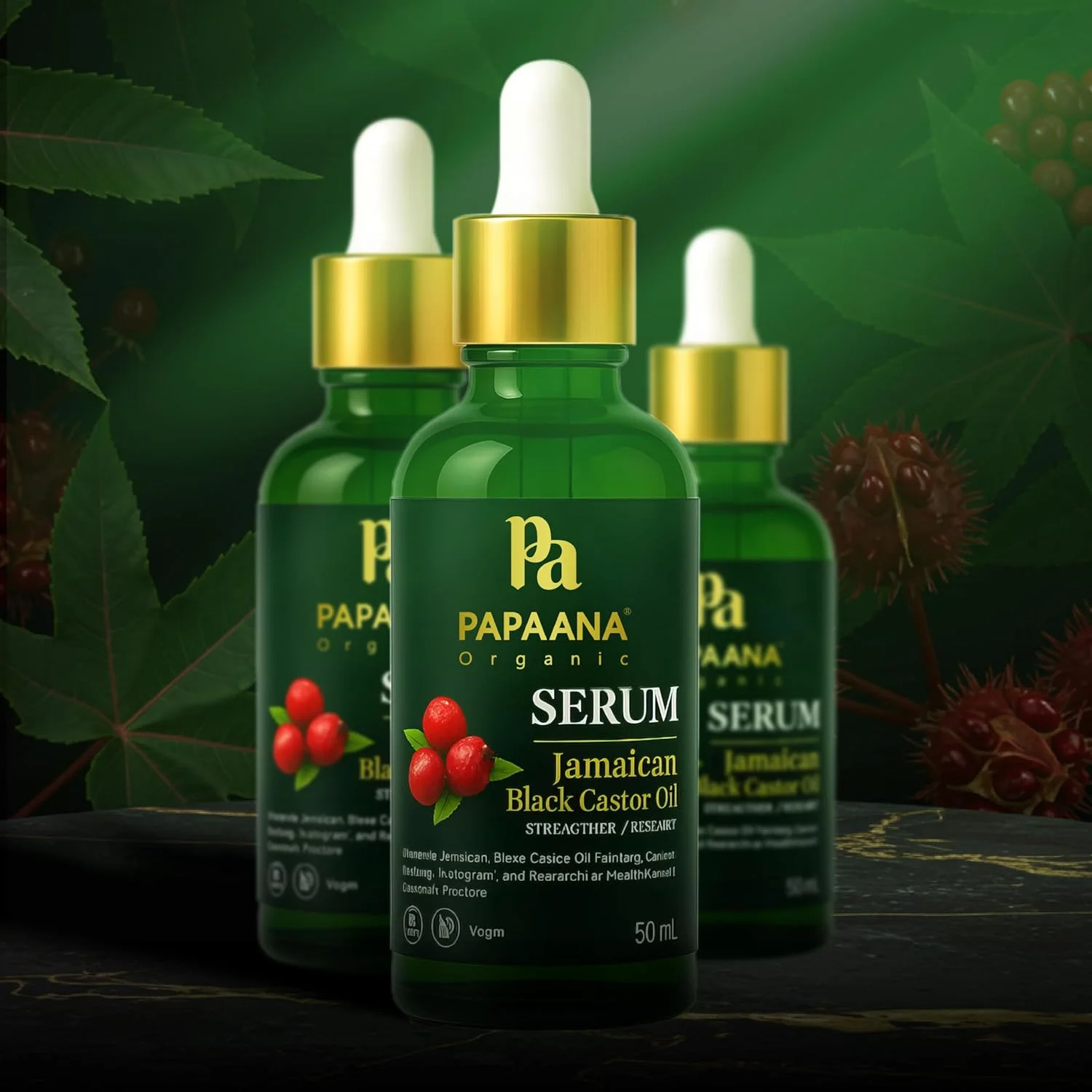 سرم موی ارگانیک پاپائانا، روغن کرچک سیاه جامائیکایی، 50 میلی لیتر، تقویت کننده و احیا کننده مو