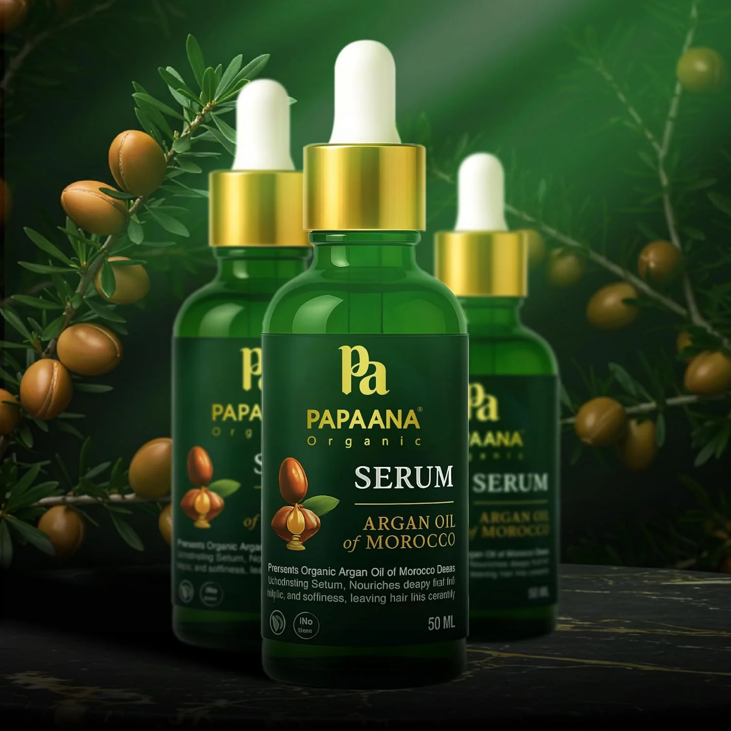 سرم مو روغن آرگان، 50 میلی لیتر، درمان مرطوب کننده عمیق برای موهای خشک و آسیب دیده