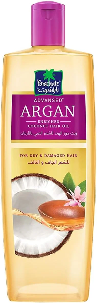 روغن موی آرگان پیشرفته پاراشوت با نارگیل، احیا کننده و تقویت کننده موهای خشک و آسیب دیده، 200 میلی لیتر، طلایی