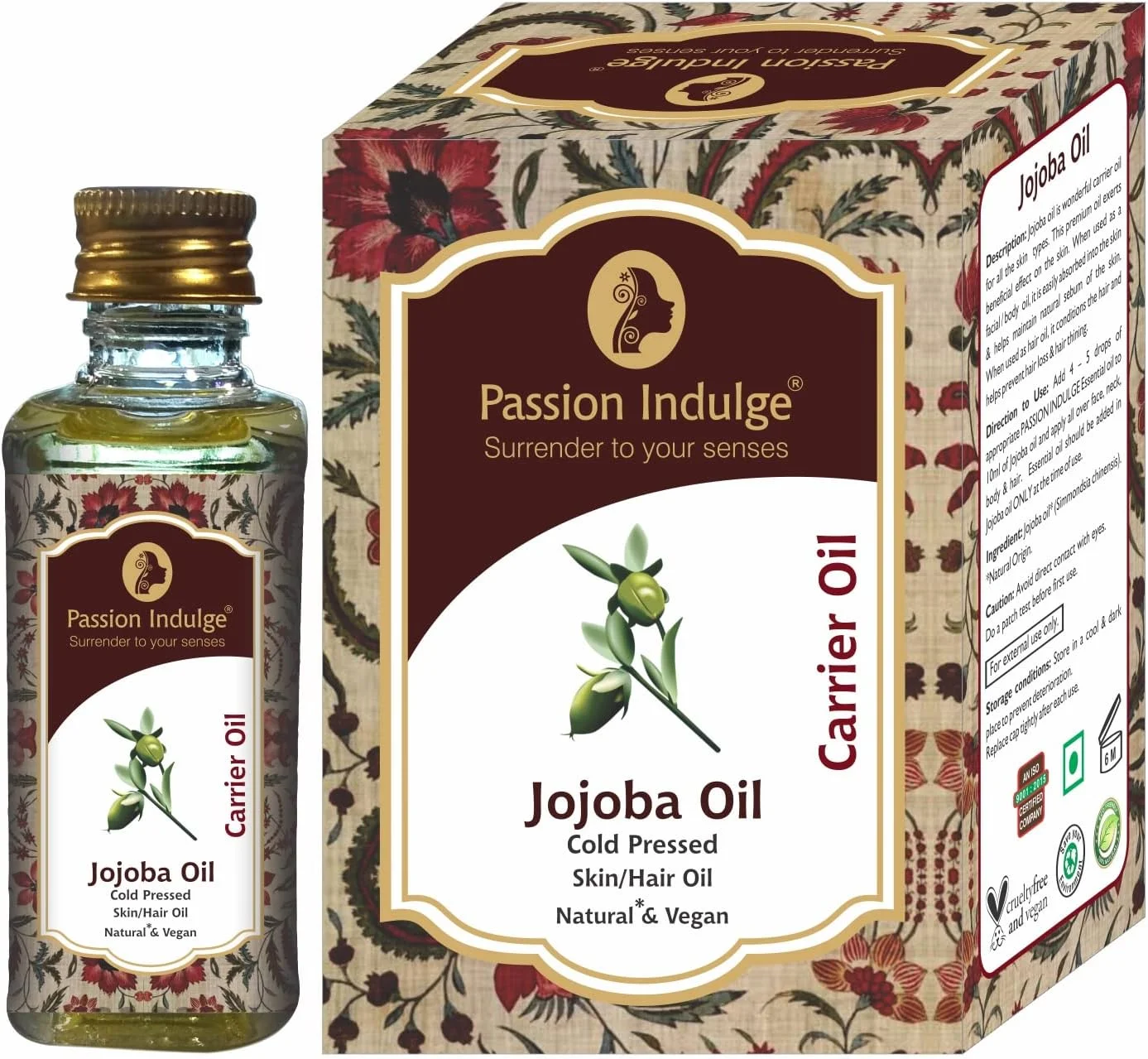 روغن جوجوبا برای مو و پوست سر - درمان طبیعی برای رشد، شوره سر و مراقبت از پوست سر خشک | وگان | روغن حامل مرطوب کننده | 60 میلی لیتر