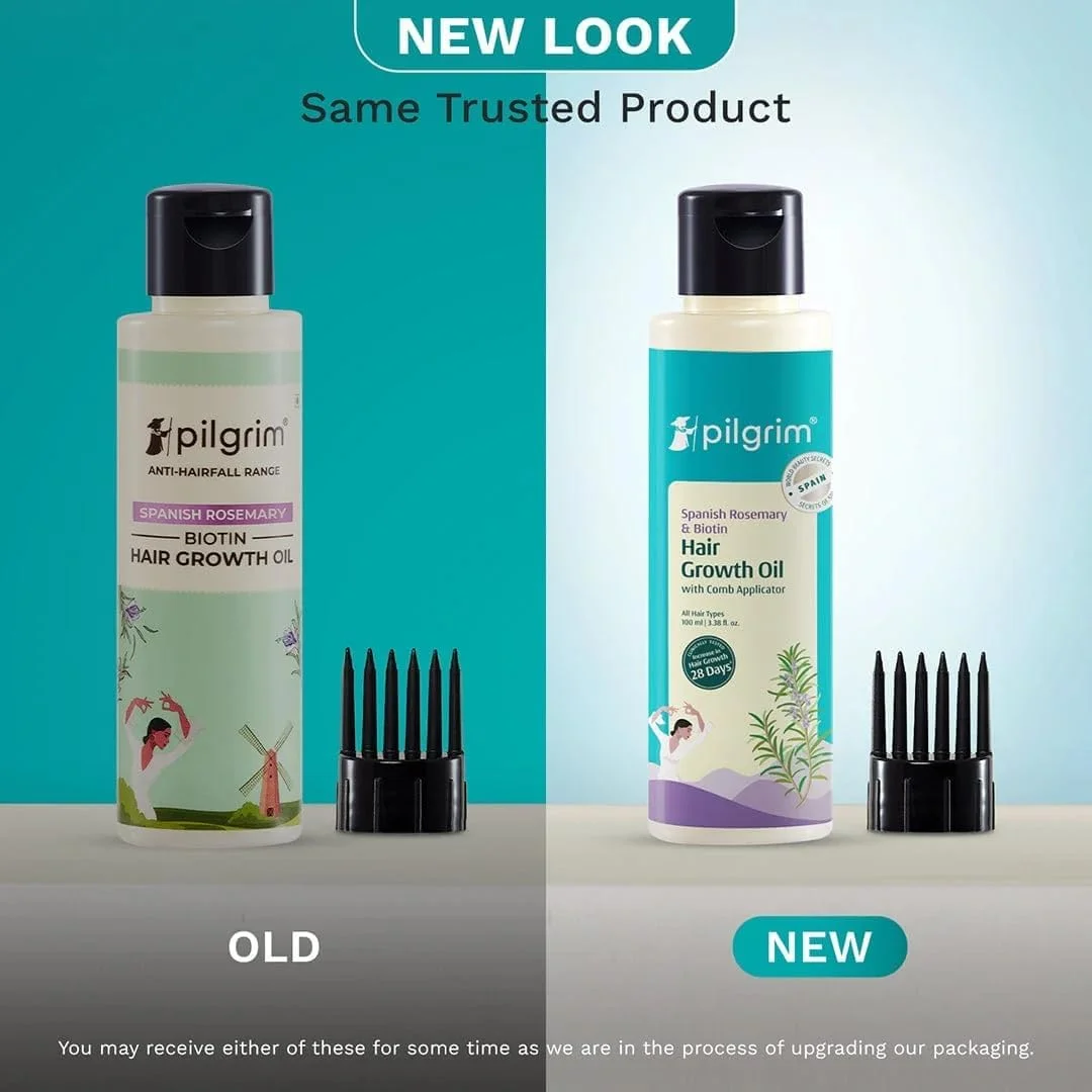 روغن تقویت کننده مو رزماری اسپانیایی و بیوتین پیلگریم، برای کنترل ریزش و تقویت مو 100 میلی لیتر | روغن رزماری برای رشد مو | کاهش ریزش مو | تقویت کننده مو