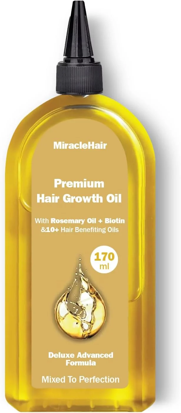 Premium Hair Growth Oil 170ml – Enriched with Rosemary, Biotin, and 10 Natural Oils for Enhanced Hair Growth and Thickness