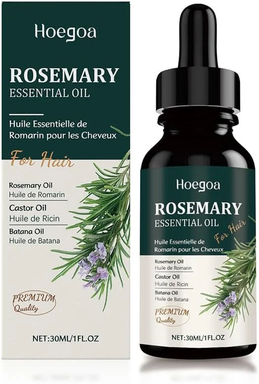 Rosemary Essential Hair Oil, Rosemary Oil for Hair Growth Organic, Hair Care Oil with Batana and Castor for Dry and Damaged Hair, Suitable for Men and Women, 30ml