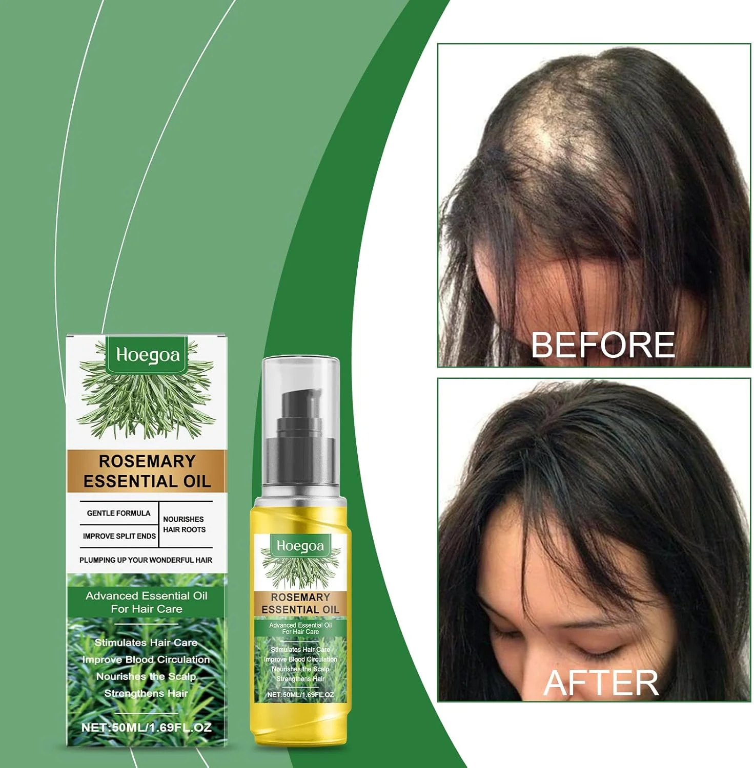 روغن رزماری برای رشد مو، ارگانیک، مجموعه 1 عددی. محرک پوست سر، افزایش گردش خون، تقویت کننده مو، مقابله با ریزش و خارش، تسکین دهنده خشکی و مغذی برای موهای قوی تر و درخشان تر