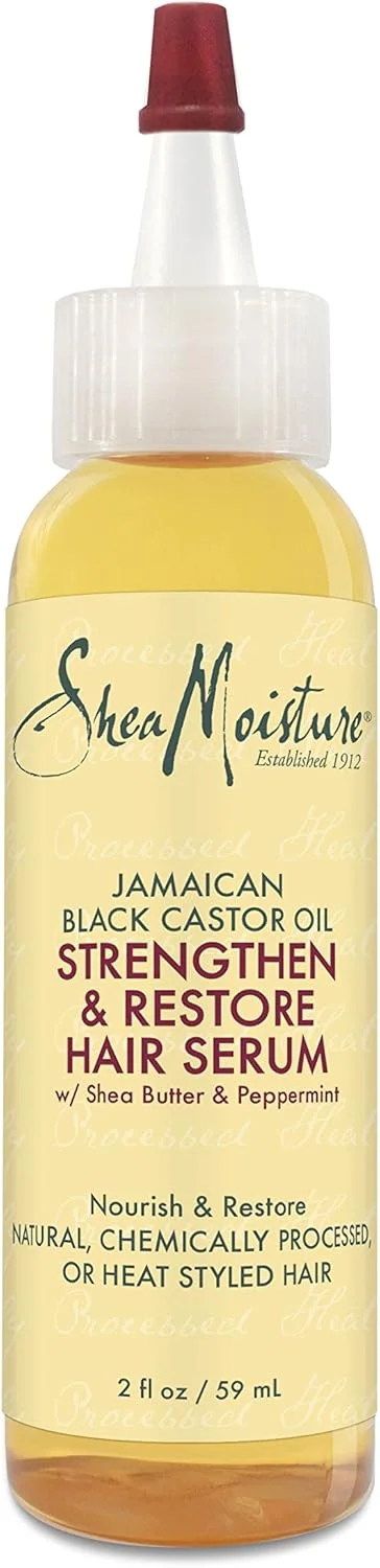 SHEA MOISTURE Jamaican Black Castor Oil Strengthen Grow and Restore Hair Serum, 59 ml, 56.6 grams SHEA MOISTURE Jamaican Black Castor Oil Strengthen Grow and Restore Hair Serum, 59 ml, 56.6 grams