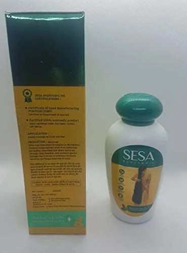 روغن موی گیاهی آیورودا Sesa برای موهای بلند، زیبا و تغذیه شده، 90 میلی لیتر