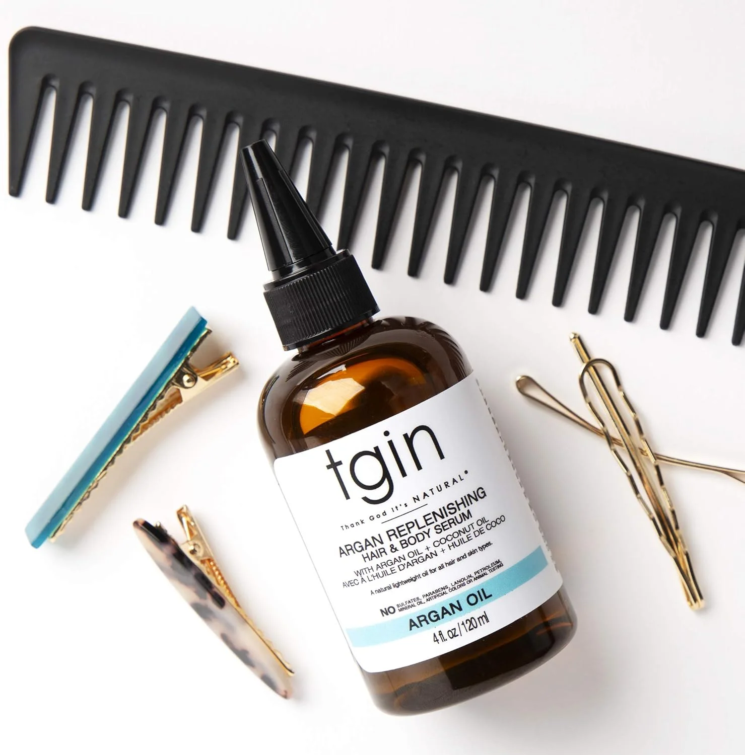 سرم مو و بدن آرگان تی جی آی ان، غنی شده برای مو، 118 میلی لیتر سرم مو و بدن آرگان تی جی آی ان، غنی شده برای مو، 118 میلی لیتر