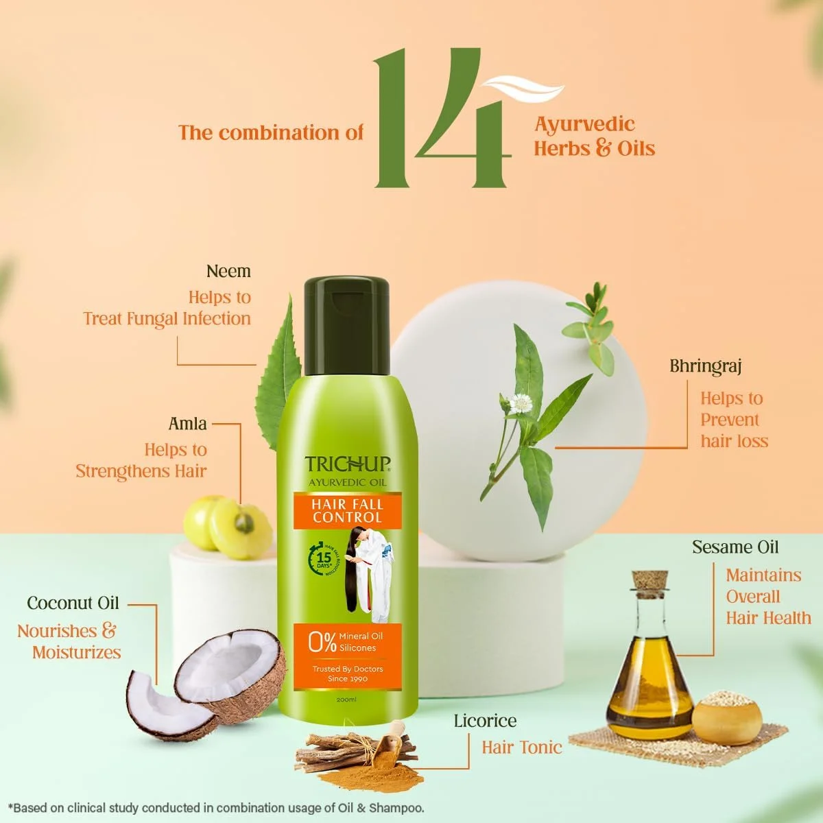 روغن گیاهی کنترل ریزش مو تریکوپ - 200 میلی لیتر