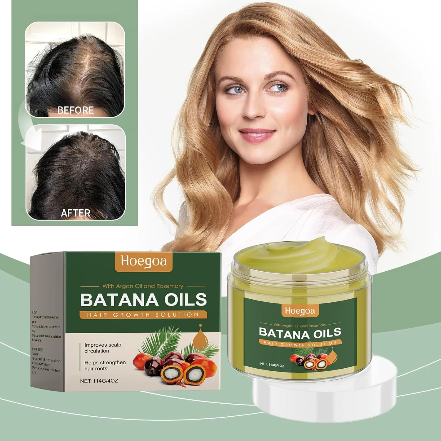 روغن باتانا خام برای رشد مو، درمان رشد موهای آسیب دیده را ترمیم می کند، ریزش مو را متوقف می کند، تارهای مو را ضخیم می کند، عمیقا حالت می دهد و همراه با کلاه دوش برای افزایش نفوذ مو است. روغن باتانا خام برای رشد مو، درمان رشد موهای آسیب دیده را ترمیم می کند، ریزش مو را متوقف می کند، تارهای مو را ضخیم می کند، عمیقا حالت می دهد و همراه با کلاه دوش برای افزایش نفوذ مو است.