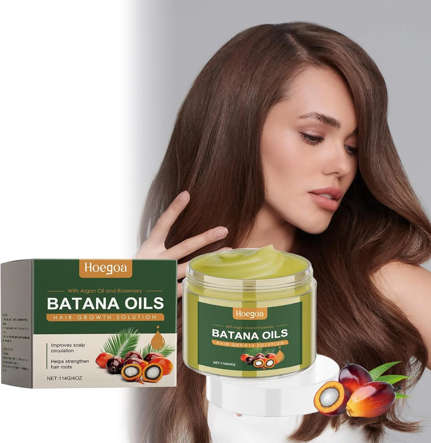 روغن باتانا خام برای رشد مو، درمان رشد موهای آسیب دیده را ترمیم می کند، ریزش مو را متوقف می کند، تارهای مو را ضخیم می کند، عمیقا حالت می دهد و همراه با کلاه دوش برای افزایش نفوذ مو است. روغن باتانا خام برای رشد مو، درمان رشد موهای آسیب دیده را ترمیم می کند، ریزش مو را متوقف می کند، تارهای مو را ضخیم می کند، عمیقا حالت می دهد و همراه با کلاه دوش برای افزایش نفوذ مو است.