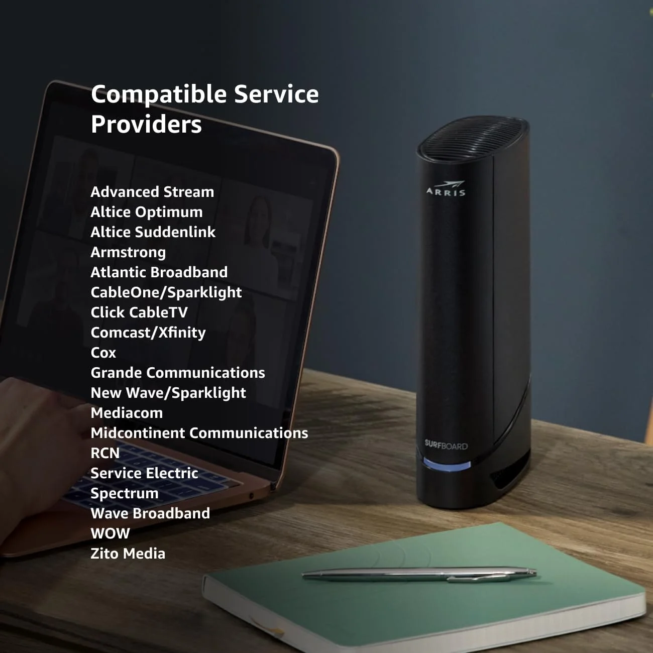 مودم روتر کابلی ARRIS (G18) - مودم سریع DOCSIS 3.1 Multi-Gigabit WiFi 6 (AX1800)، تایید شده برای Comcast Xfinity، Cox، Spectrum و غیره مودم روتر کابلی ARRIS (G18) - مودم سریع DOCSIS 3.1 Multi-Gigabit WiFi 6 (AX1800)، تایید شده برای Comcast Xfinity، Cox، Spectrum و غیره