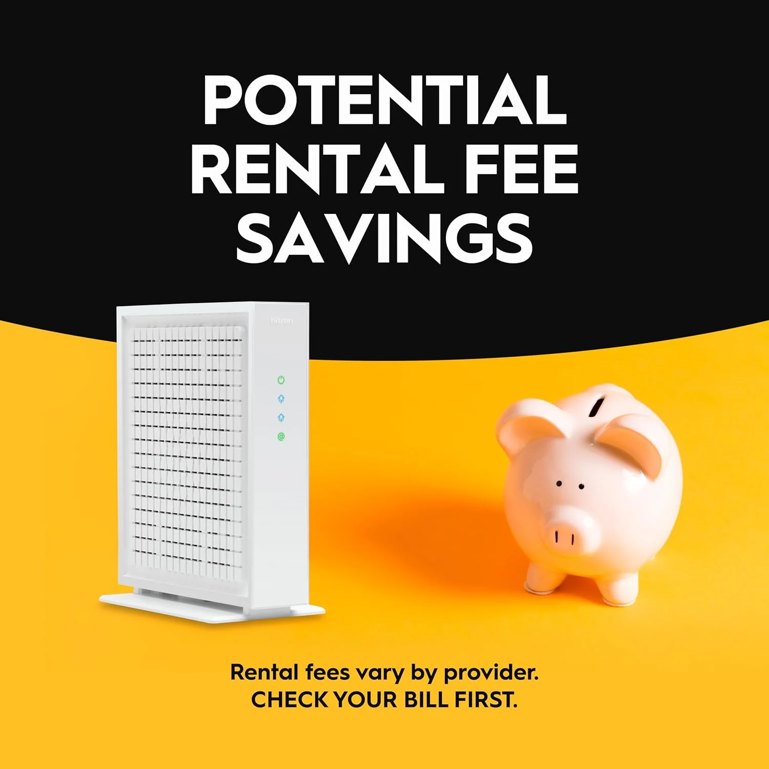 Hitron CODA56 Multi-Gigabit DOCSIS 3.1 Modem | Pairs with Any WiFi Router or Mesh WiFi | Certified with Xfinity, Charter Spectrum, Cox | 10x Faster Than DOCSIS 3.0 | 2.5 Gbps Ethernet Cable Modem