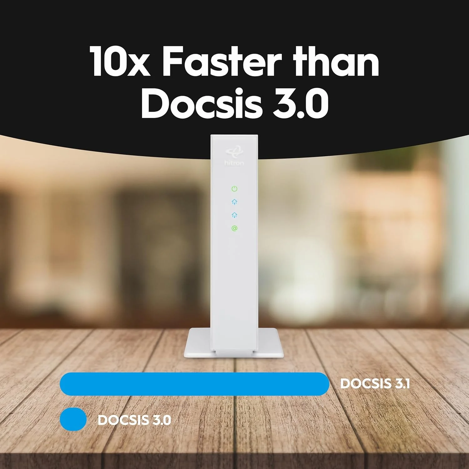 Hitron CODA56 Multi-Gigabit DOCSIS 3.1 Modem | Pairs with Any WiFi Router or Mesh WiFi | Certified with Xfinity, Charter Spectrum, Cox | 10x Faster Than DOCSIS 3.0 | 2.5 Gbps Ethernet Cable Modem