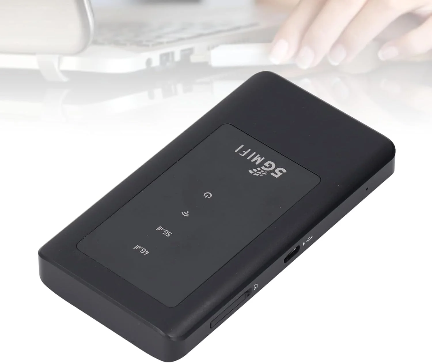 POENVFPO Portable 5G Mobile Hotspot with Long Lasting Battery, Dual Band WiFi6 Fast Charging WiFi Device for Travel [Convenient Wireless Internet Access for Road Trip]